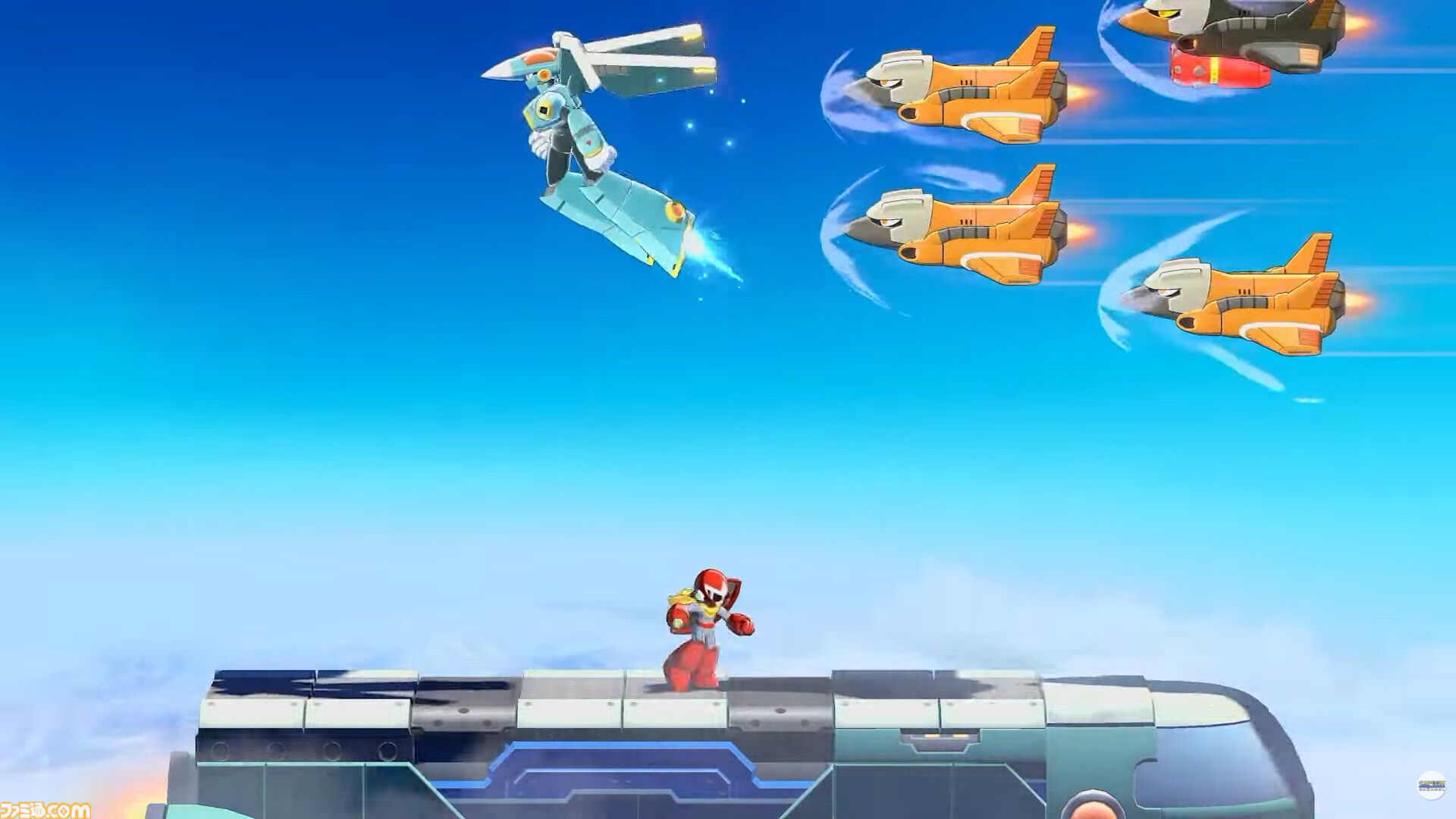『ロックマン: デュアル オーバーライド』ボスキャラ“ジェットマン”が初公開。『ロックマン8』で登場した武器“アストロクラッシュ”もお披露目