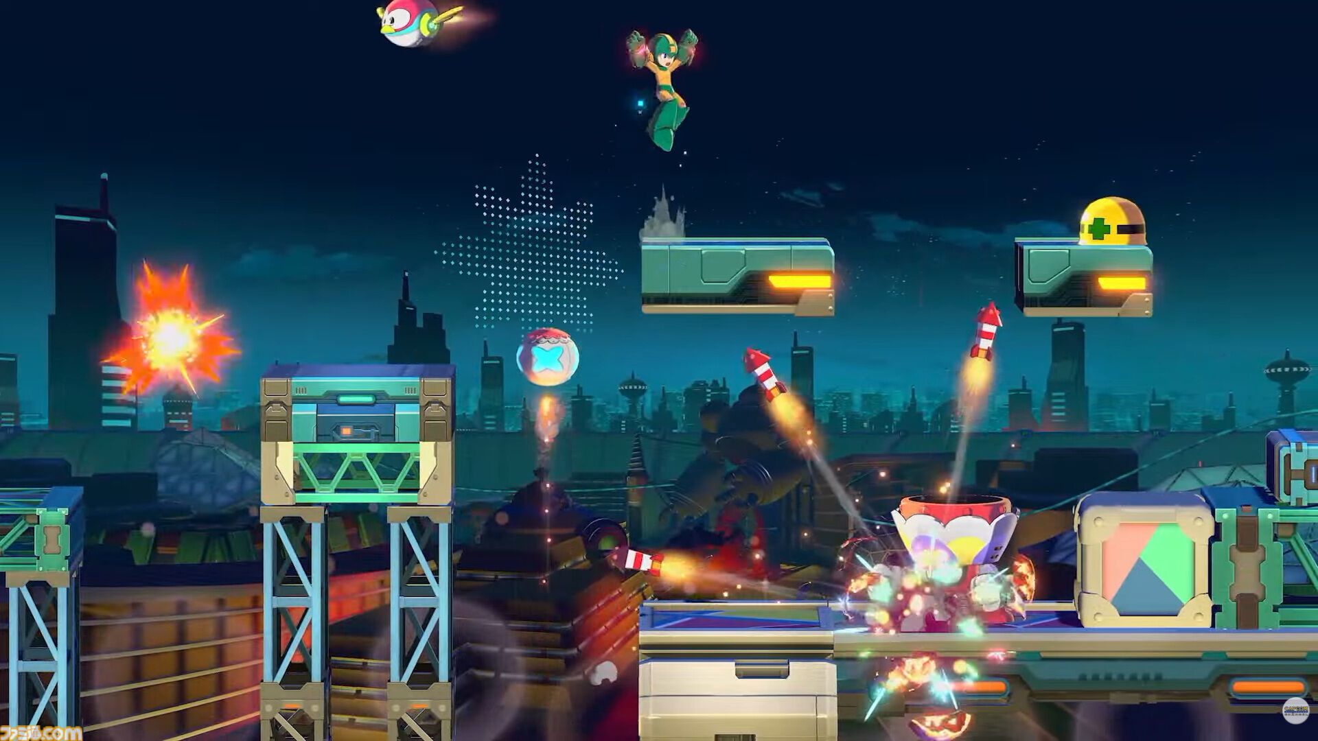 『ロックマン: デュアル オーバーライド』ボスキャラ“ジェットマン”が初公開。『ロックマン8』で登場した武器“アストロクラッシュ”もお披露目