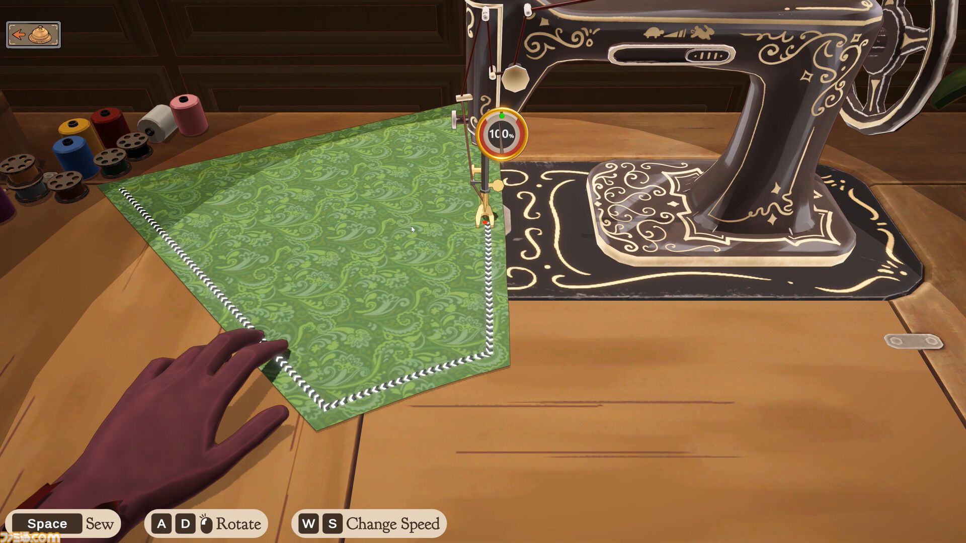 『ドレスメーカー』自分だけのドレス作りが楽しめる裁縫ゲーム。裁断、裁縫、装飾を行ってお客さんのオーダーに沿ったドレスを作ろう