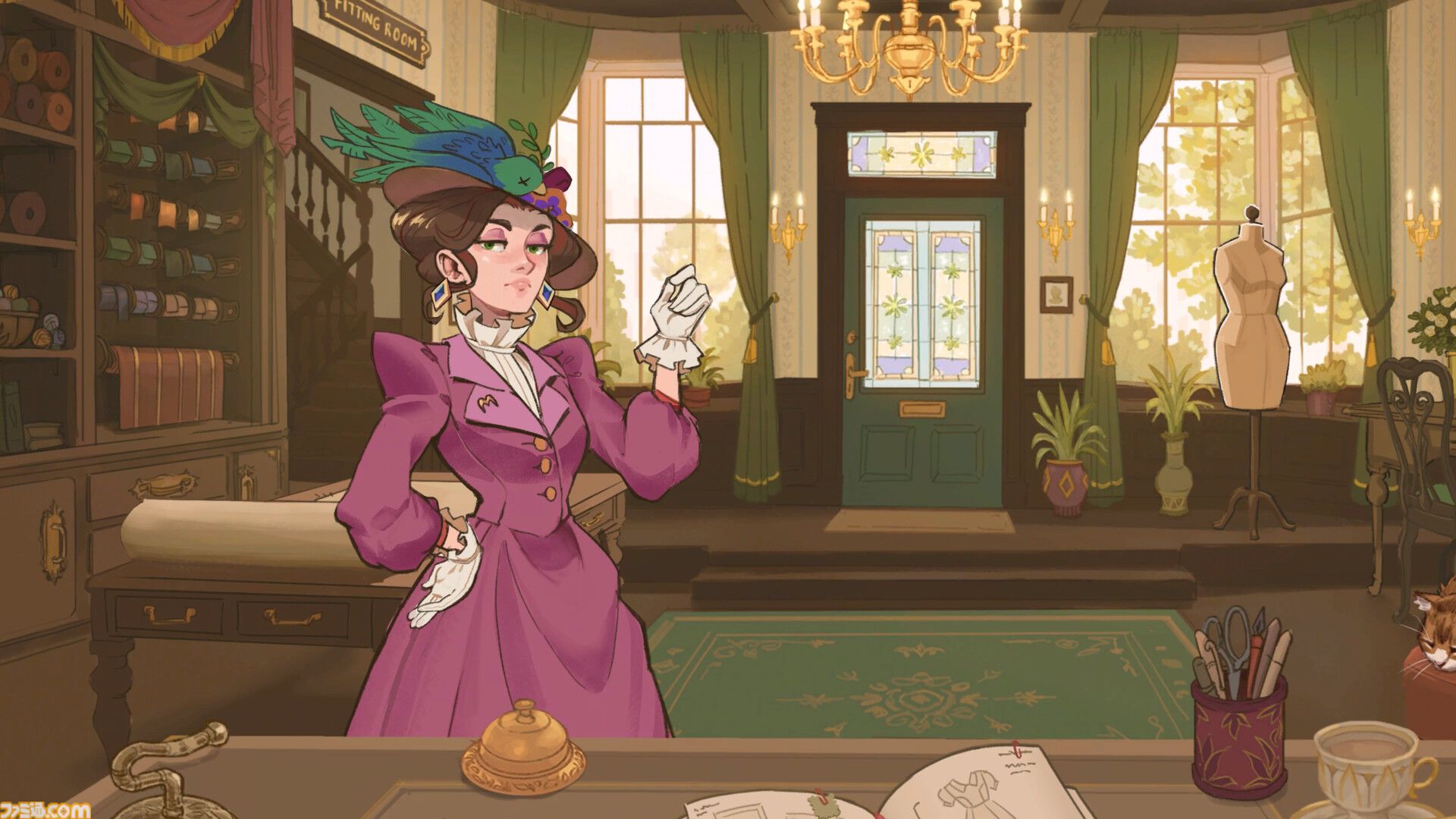 『ドレスメーカー』自分だけのドレス作りが楽しめる裁縫ゲーム。裁断、裁縫、装飾を行ってお客さんのオーダーに沿ったドレスを作ろう