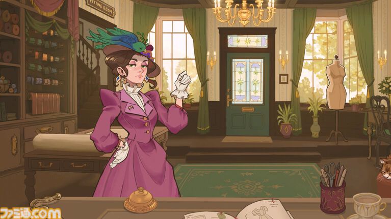 『ドレスメーカー』自分だけのドレス作りが楽しめる裁縫ゲーム。裁断、裁縫、装飾を行ってお客さんのオーダーに沿ったドレスを作ろう