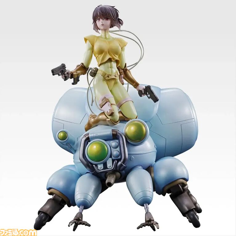 『攻殻機動隊』一番くじが本日（9/26）発売。フチコマの上に立つ草薙素子フィギュアが約22センチでデカい。素顔とゴーグル姿の2種がラインアップ