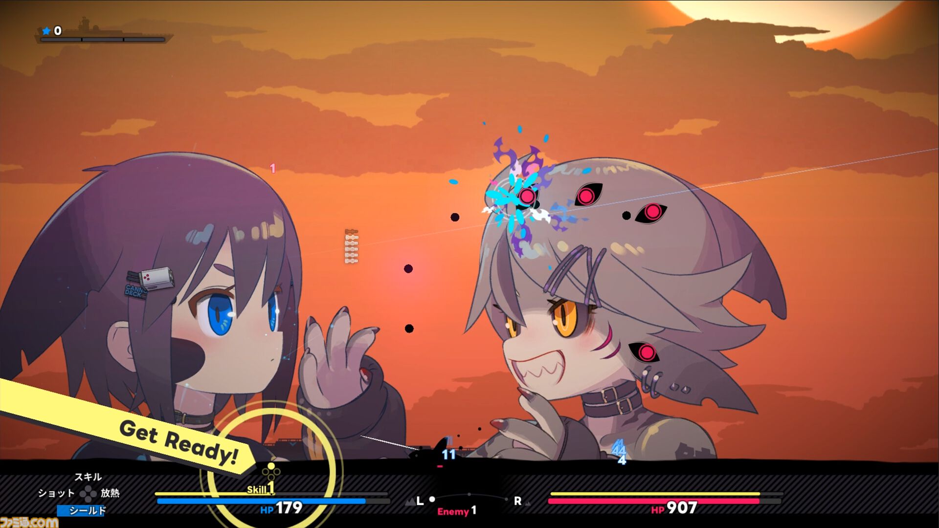 『大海獣少女防衛戦』巨大少女同士による海上バトル。大海獣少女のヘアピンに艦砲を装備して戦う射撃ディフェンスがSteamに登場