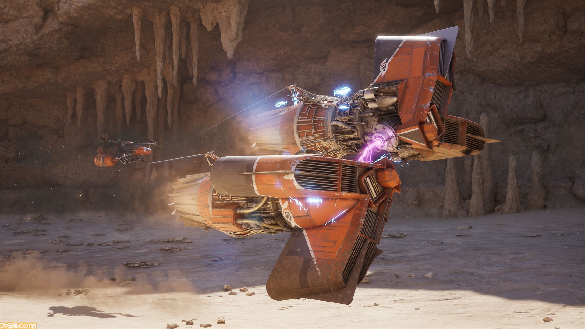 『スター・ウォーズ：ギャラクティック・レーサー』では、マシーンをぶつけ合って泥臭くトップを目指すなんでもありのレースが痛快。「レースゲームのジャンルを一段階引き上げたい」との思いで開発に取り組んだ