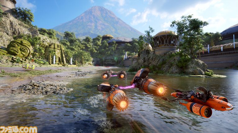 『スター・ウォーズ:ギャラクティック・レーサー』では、マシーンをぶつけ合って泥臭くトップを目指すなんでもありのレースが痛快。「レースゲームのジャンルを一段階引き上げたい」との思いで開発に取り組んだ