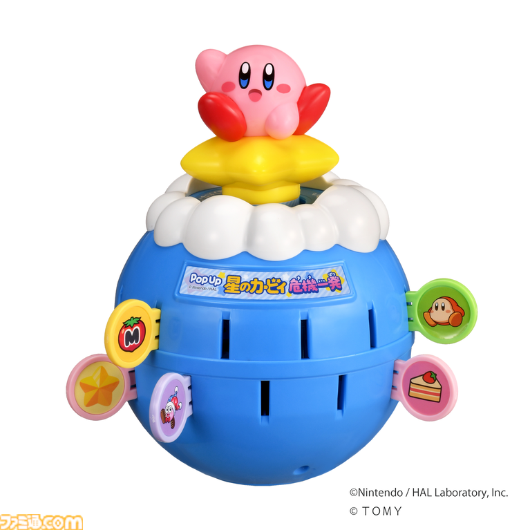 “星のカービィ 危機一発”が12月26日発売。ワープスターに乗ったカービィが飛び出す。雲モチーフのタルやスティックのデザインにも注目