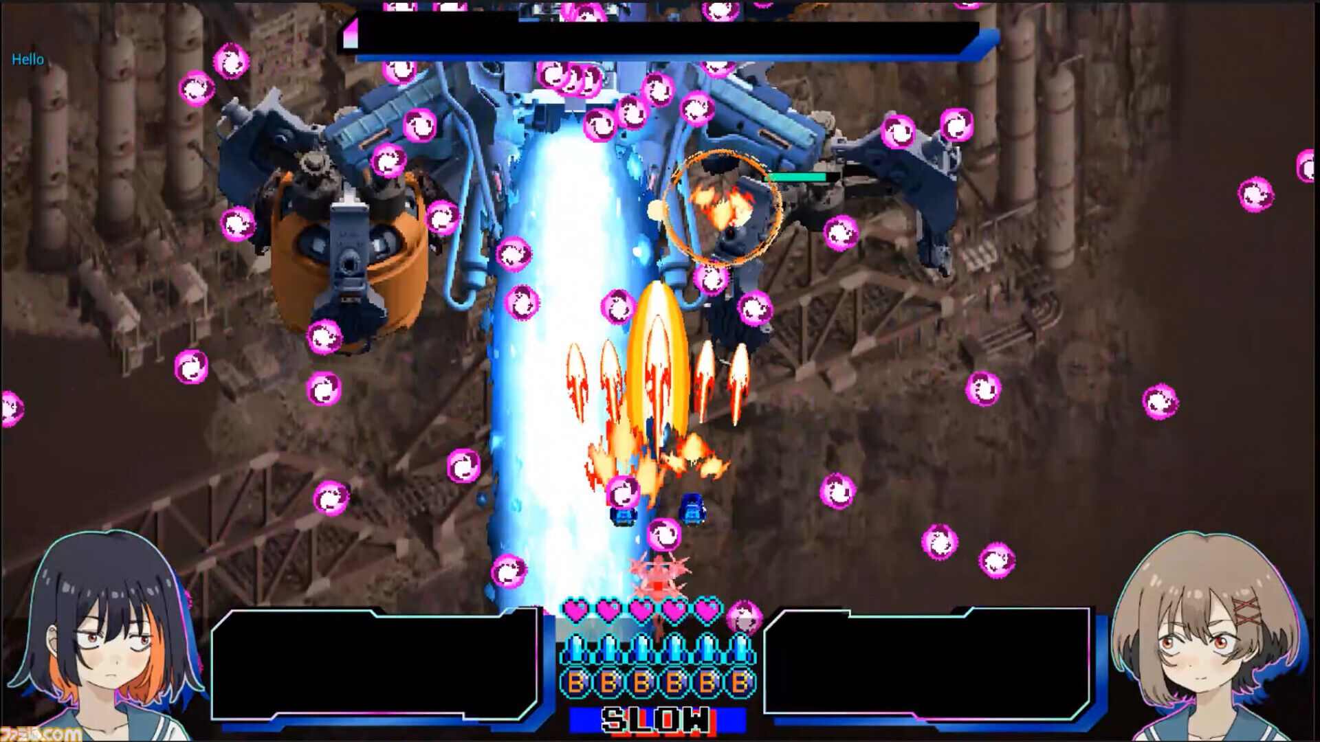 『赫夜 -カグヤ-』難易度“やさしめ”フルボイス弾幕シューティングが面白そう。アカリとアカネのゆる～い会話を聞きながら、AI機械兵団を殲滅