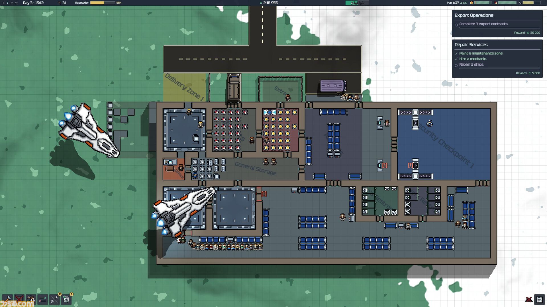 『Spaceport Architect』宇宙港を発展させるSF経営シミュレーション。旅客や貨物を管理して巨大な交通拠点を目指す【2027年発売】