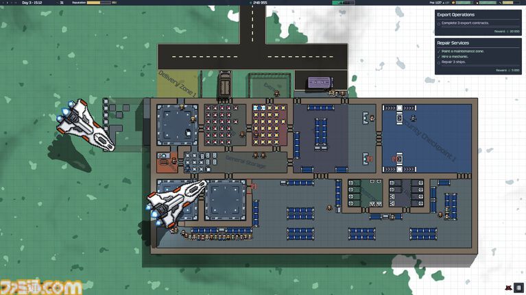 『Spaceport Architect』宇宙港を発展させるSF経営シミュレーション。旅客や貨物を管理して巨大な交通拠点を目指す【2027年発売】