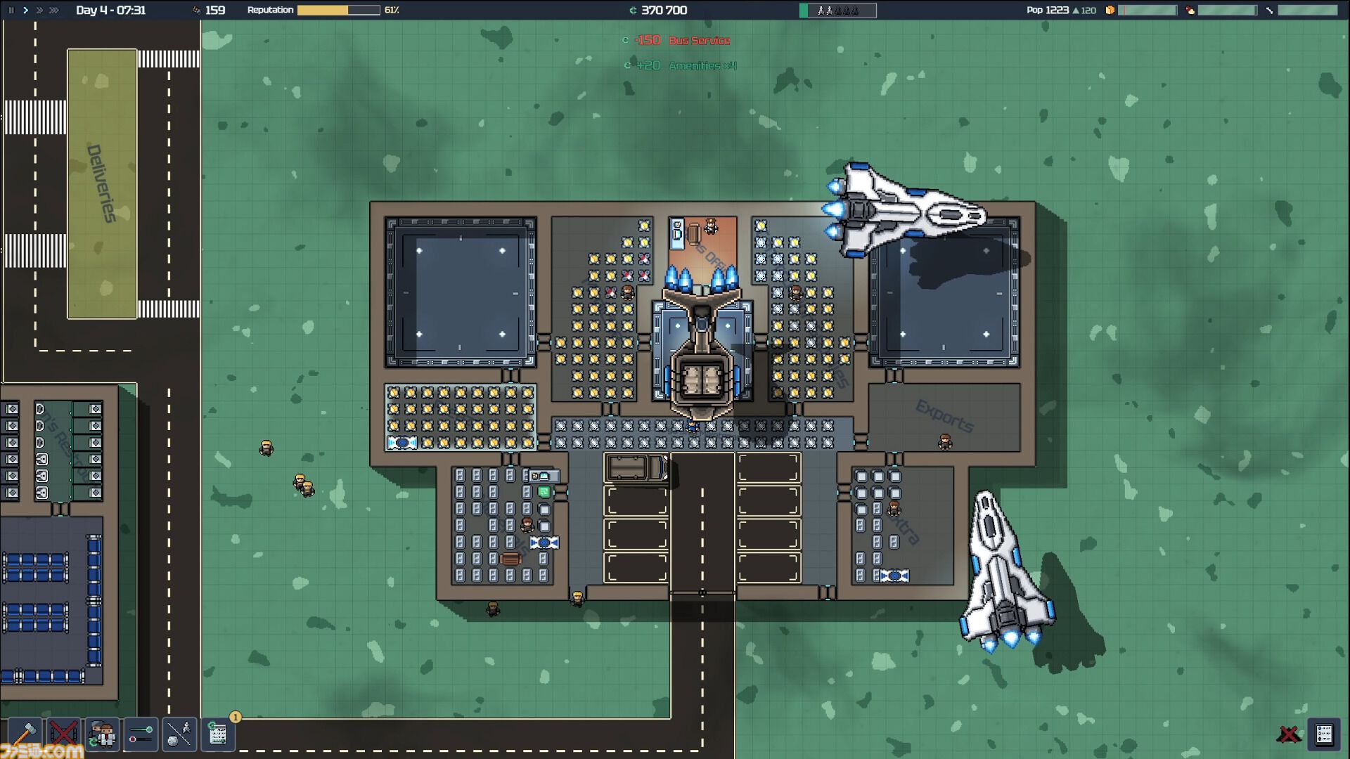 『Spaceport Architect』宇宙港を発展させるSF経営シミュレーション。旅客や貨物を管理して巨大な交通拠点を目指す【2027年発売】