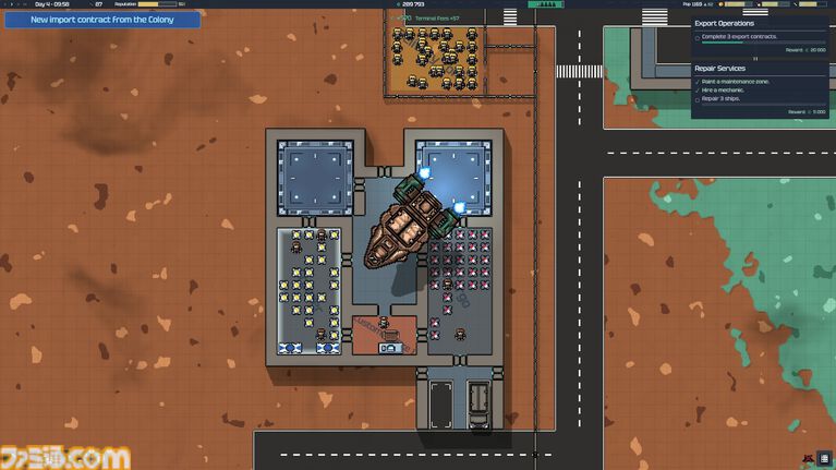 『Spaceport Architect』宇宙港を発展させるSF経営シミュレーション。旅客や貨物を管理して巨大な交通拠点を目指す【2027年発売】