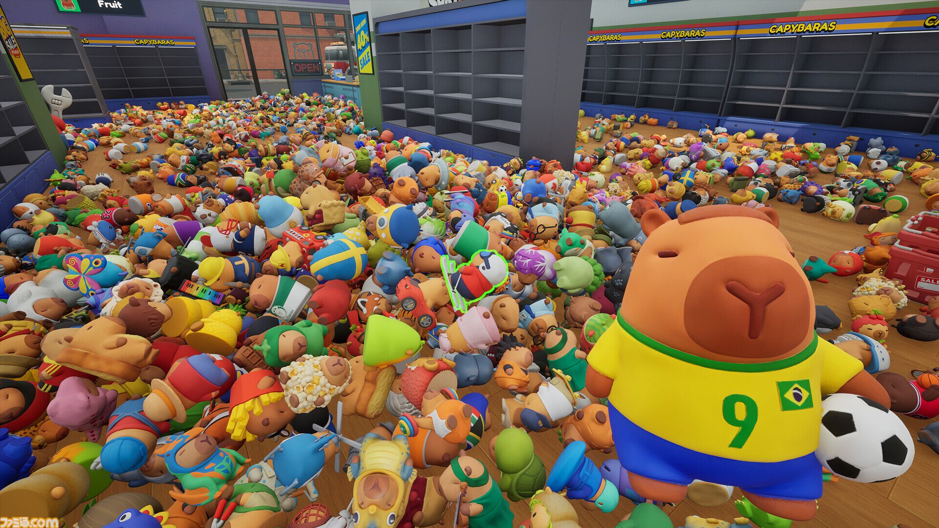 『カピバラを整理しよう！』4800体のカワイイぬいぐるみをひたすらお片付け。フルーツや恐竜などテーマあわせた240種のカピバラが登場。10月8日にSteamで発売
