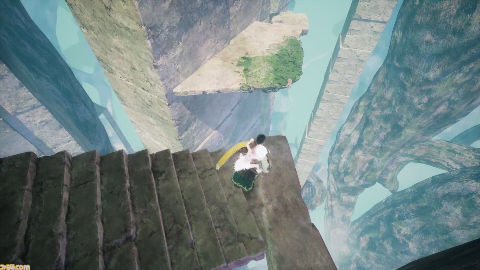 『崩落の国』は“イライラ山登り”ならぬ“ヒヤヒヤ崖下り”。人間らしい重みのある操作感が落下の恐怖を生む3Dアクション【試遊レビュー】