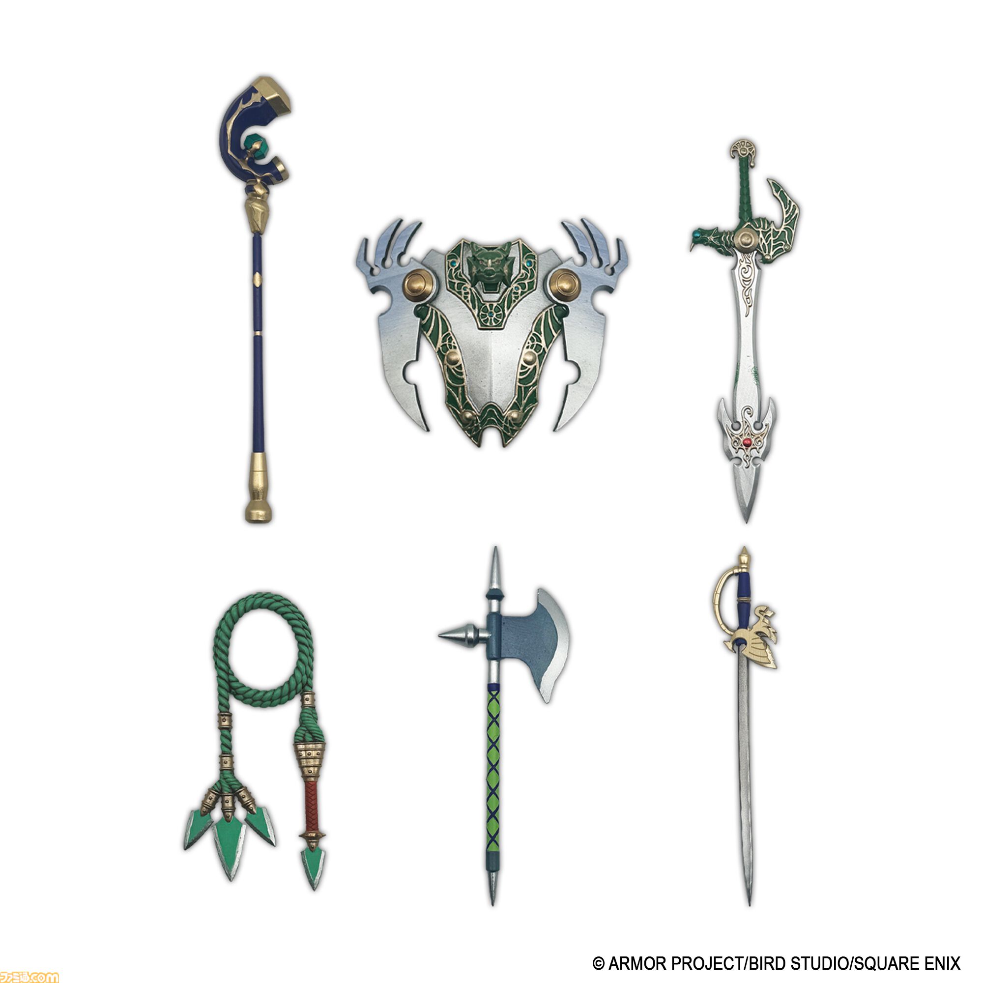 『ドラクエ』はやぶさの剣、てんくうの剣が1/12スケールフィギュアで登場。バトルアックスやグリンガムのむちもあるシブいラインアップは全6種、スクエニe-STOREで予約受付中