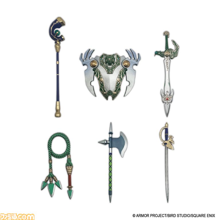 『ドラクエ』はやぶさの剣、てんくうの剣が1/12スケールフィギュアで登場。バトルアックスやグリンガムのむちもあるシブいラインアップは全6種、スクエニe-STOREで予約受付中