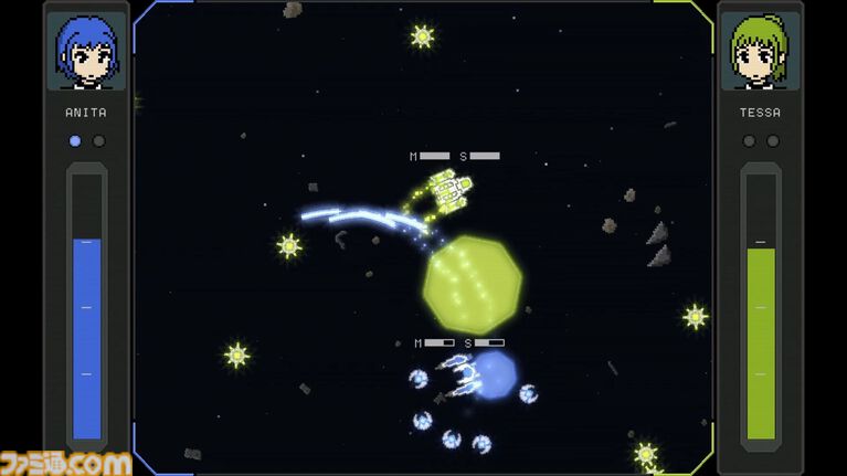 『Solar Arena』ドット絵風デザインが目を引く2Dトップビュー対戦シューティング。Steam体験版が配信開始。機体ごとに異なる武装を駆使して勝利を目指せ
