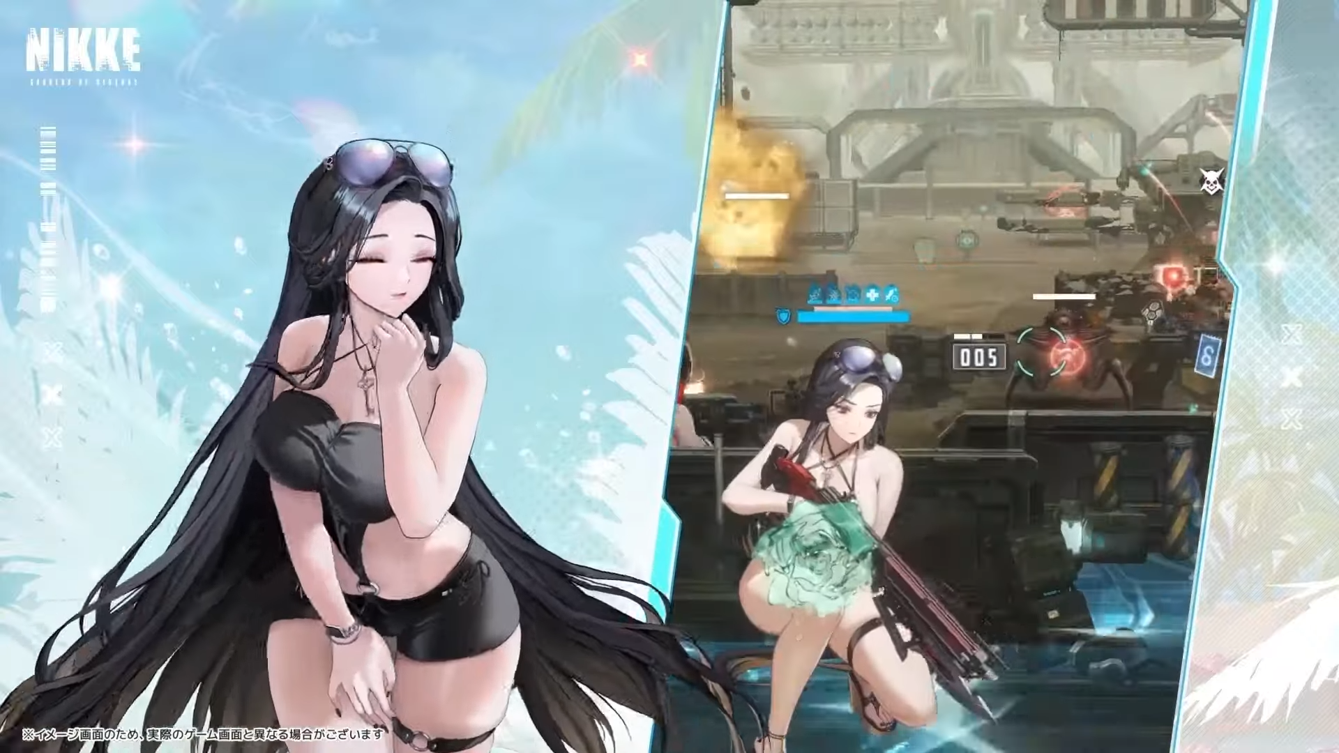【NIKKE】夏イベント生放送最新情報まとめ。『デイヴ・ザ・ダイバー』コラボミニゲーム、水着ロザンナ、水着サクラ、バイパー、ギルティのコスチューム実装。CDKも【ニケ】