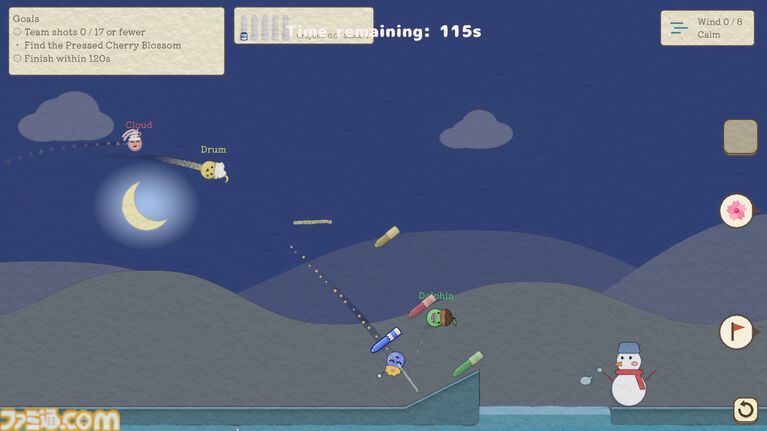 最大12人プレイ対応の2Dゴルフゲーム『お絵描きゴルフ』Steam体験版公開。プレイ中にも足場や障害物を置けるドタバタカオスなパーティーゲーム