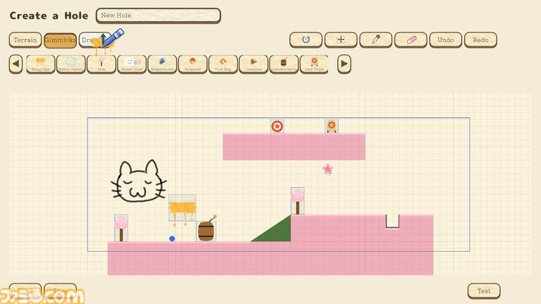 最大12人プレイ対応の2Dゴルフゲーム『お絵描きゴルフ』Steam体験版公開。プレイ中にも足場や障害物を置けるドタバタカオスなパーティーゲーム