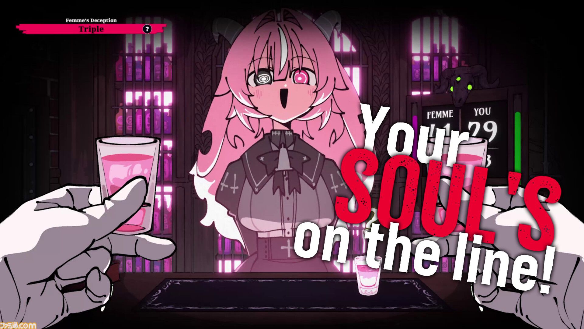 【愛重め】お酒の悪魔との泥酔ロシアンルーレット『PUKEY GODDESS SHOT TRICK』12月8日に発売決定。酔えば酔うほどルールを無視した行動で勝負できる【The Triple-i Initiative 10月】
