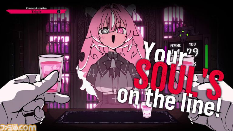 【愛重め】お酒の悪魔との泥酔ロシアンルーレット『PUKEY GODDESS SHOT TRICK』12月8日に発売決定。酔えば酔うほどルールを無視した行動で勝負できる【The Triple-i Initiative 10月】
