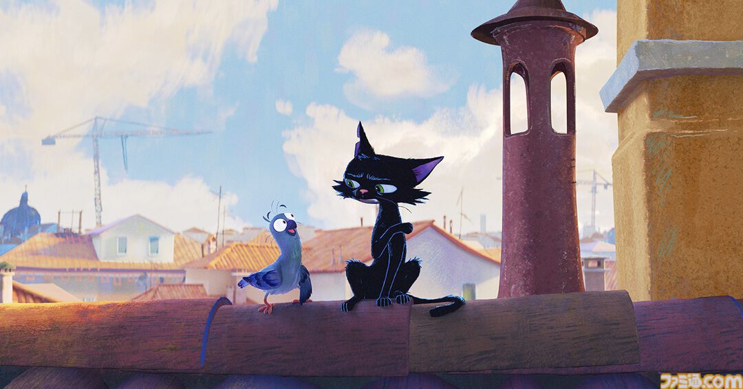『水の都のネロ』はぐれ者の黒猫の物語を描くディズニー＆ピクサー最新作が2027年3月19日に公開。新キャラ・鳩の姿が描かれた場面写真も解禁