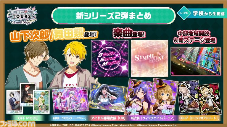 『ツアマス』新シリーズ2弾は10月29日より開始。追加アイドルとして『SideM』の山下次郎＆舞田類、追加楽曲『Study Equal Magic!』、『SYMPHONY』が実装