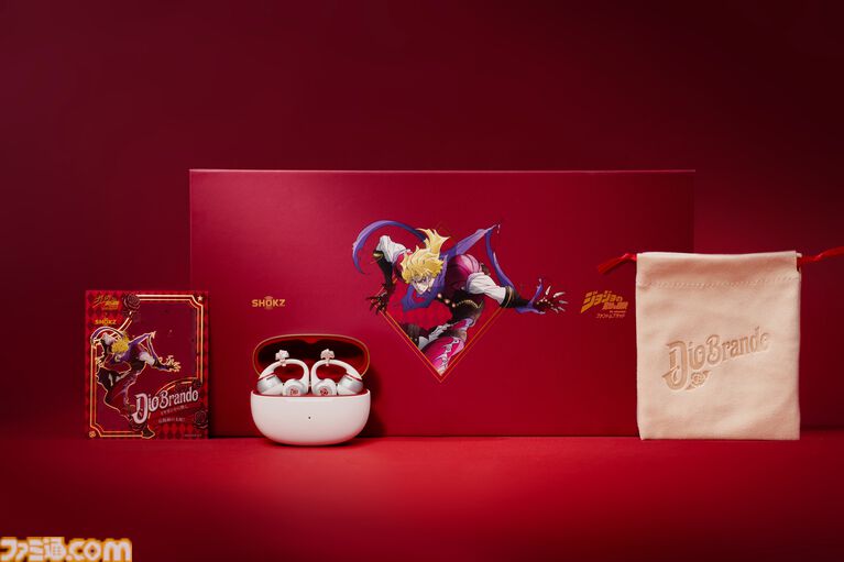 『ジョジョ』ジョナサンとディオのオープンイヤー型イヤホンがShokzより発売。ジョナサンモデルは“波紋”のように音が体に響く骨伝導イヤホン