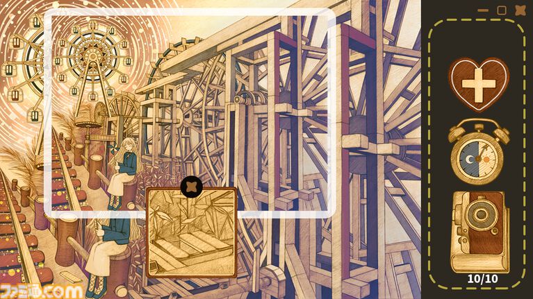 『鉄道の果て』鉛筆画で描くノスタルジックな間違い探しゲームが12月10日発売。文字のない世界で少女が線路の終点に待ち受ける真実を目指す
