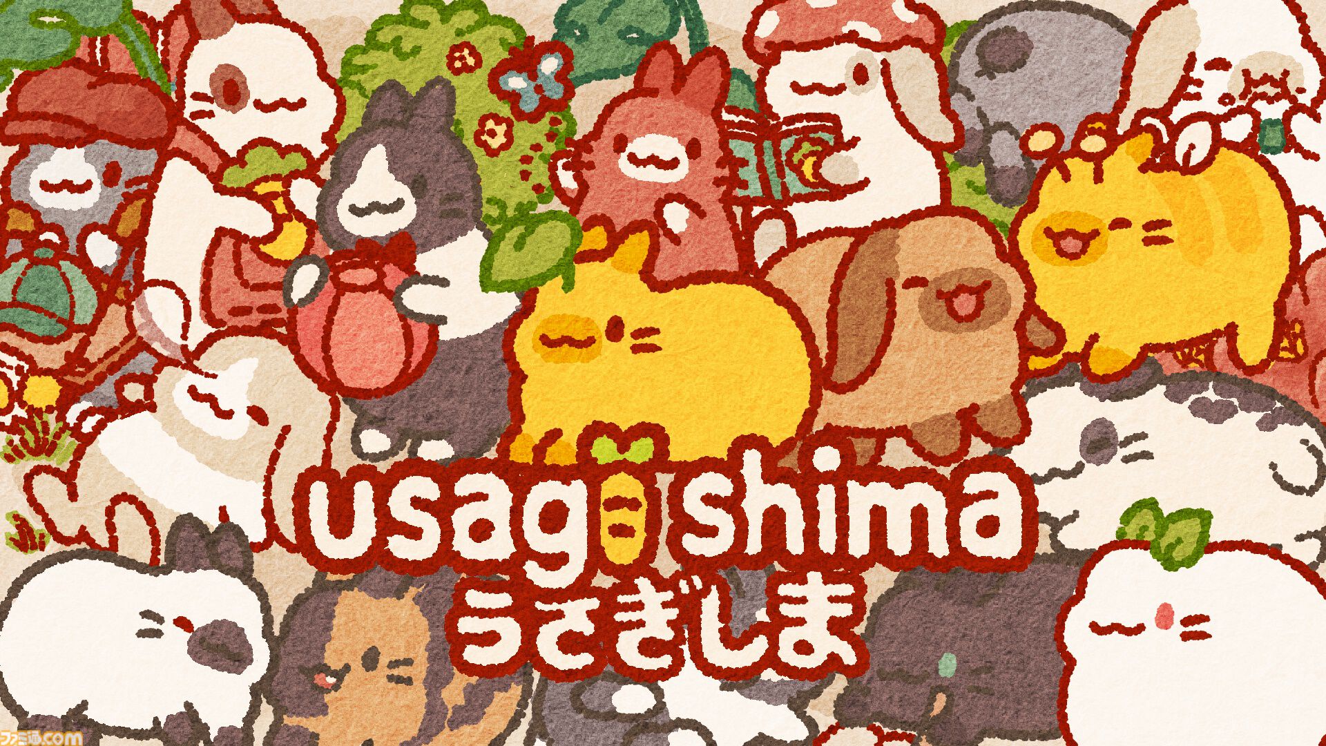 『うさぎしま』個性豊かなうさぎたちとのんびり島づくり。スマホで300万DLを突破した人気アプリがスクショ機能や放置モードなど新要素を追加してSteamで10/29リリース