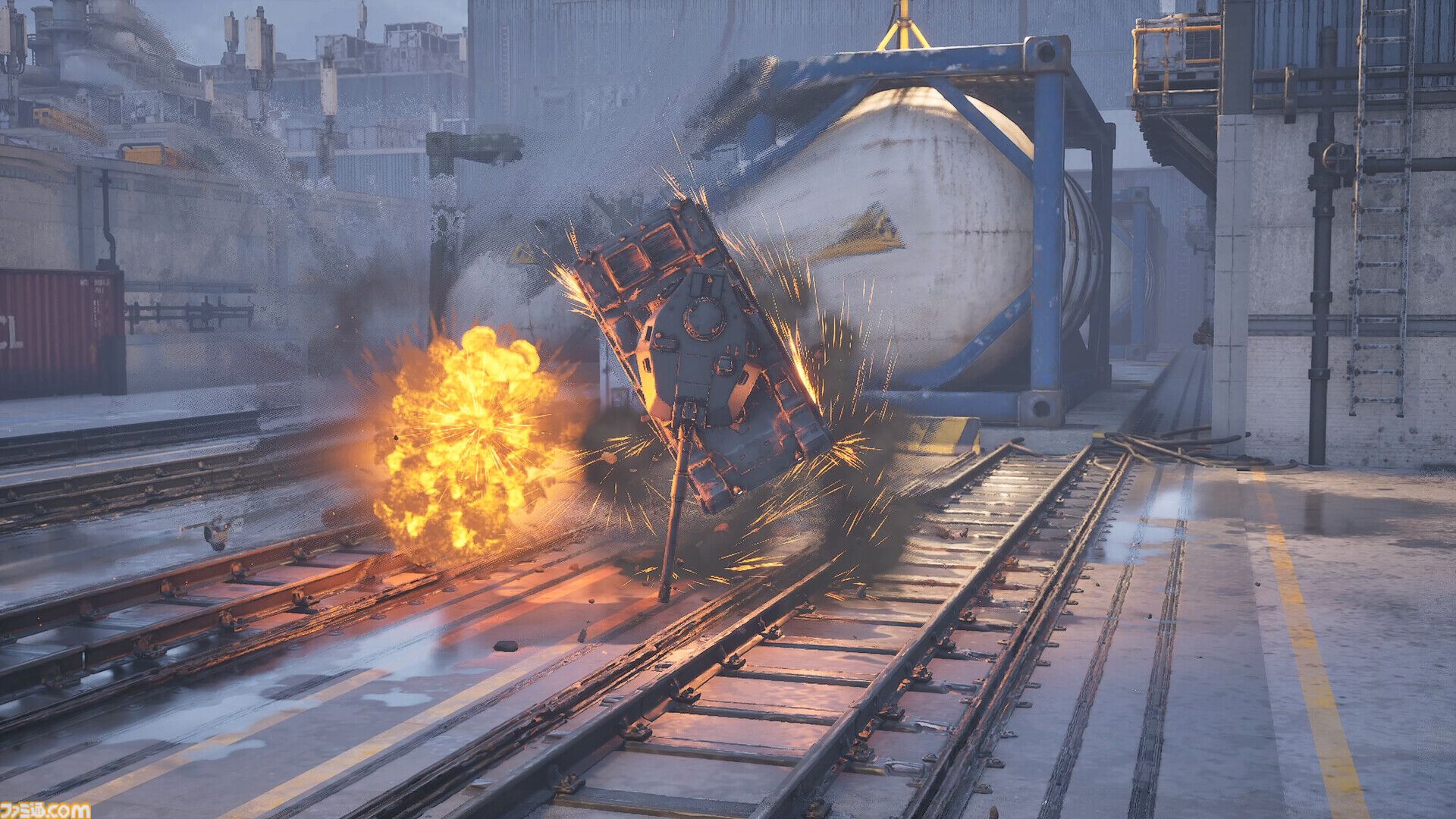 『SLAM TANK』砲身ブン回しスタイリッシュ戦車アクションの体験版が配信開始。AIの機械軍団を蹴散らして損害総額（スコア）を稼ぐ