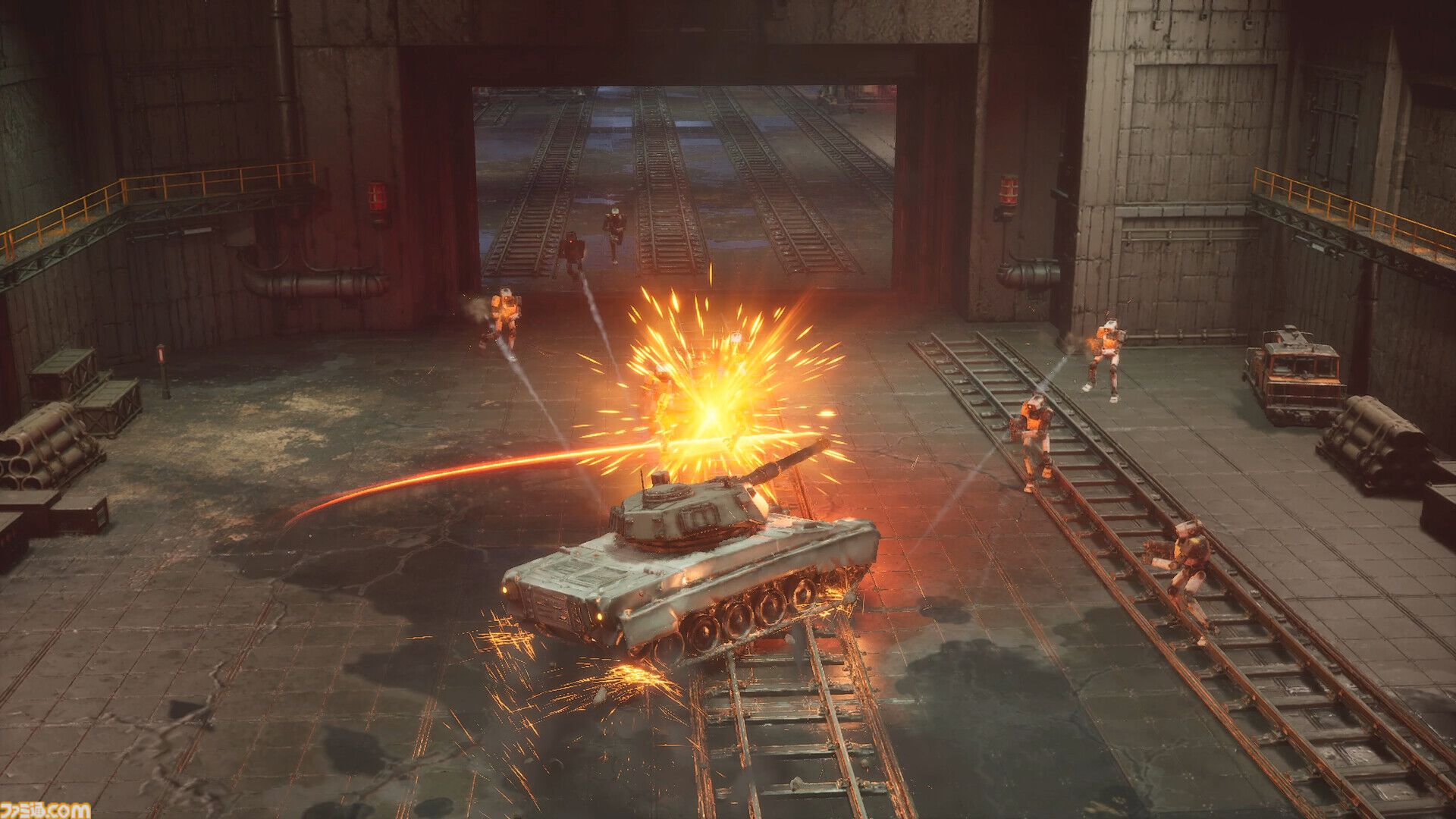 『SLAM TANK』砲身ブン回しスタイリッシュ戦車アクションの体験版が配信開始。AIの機械軍団を蹴散らして損害総額（スコア）を稼ぐ
