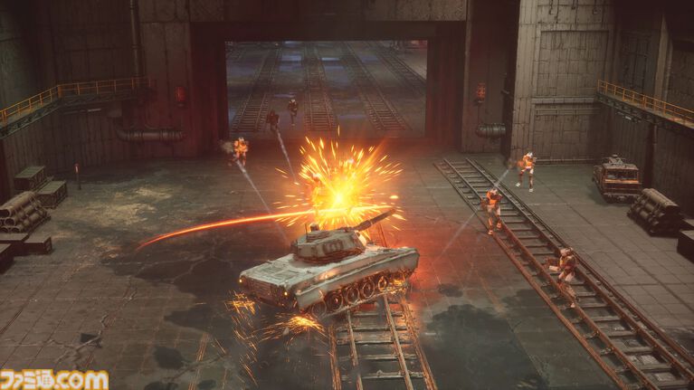 『SLAM TANK』砲身ブン回しスタイリッシュ戦車アクションの体験版が配信開始。AIの機械軍団を蹴散らして損害総額(スコア)を稼ぐ