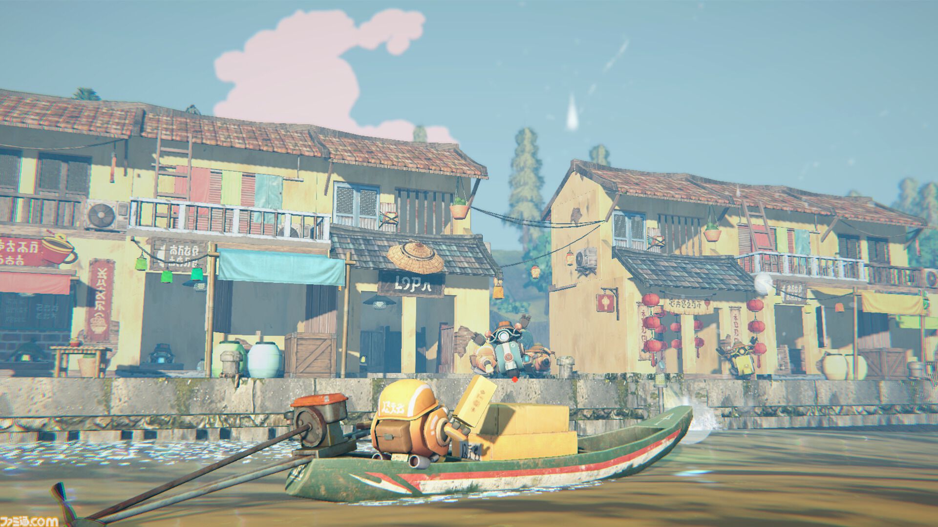 『Mangrove Express』熱帯サイバー世界を巡る配達アドベンチャーが体験版を配信。マウスで船外機を操り、自由なルートで荷物の届け先を目指す