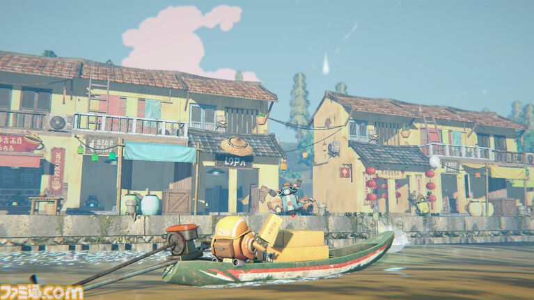 『Mangrove Express』熱帯サイバー世界を巡る配達アドベンチャーが体験版を配信。マウスで船外機を操り、自由なルートで荷物の届け先を目指す