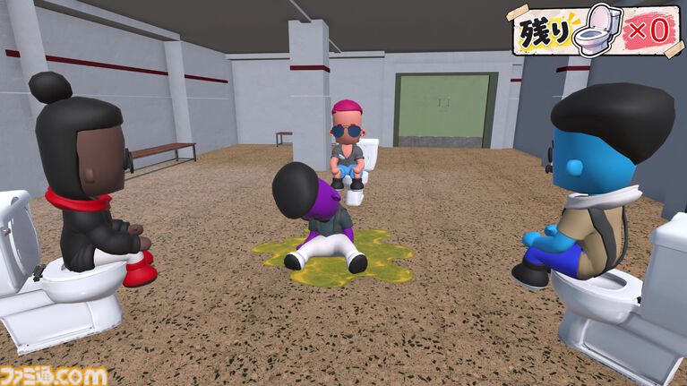 『Toilet Rush』友達よりも先にトイレを確保するオンライン対戦パーティーゲーム。ストアページが公開、発売は2027年夏。確保できないと悲惨な末路が