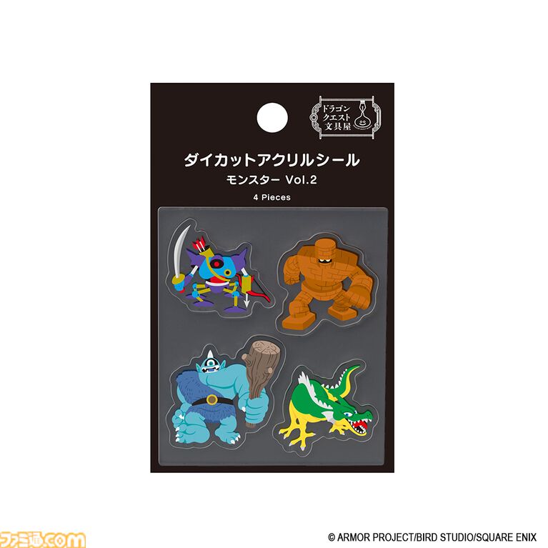 『ドラクエ』スライムやりゅうおうが立体的なアクリルシールに。A5リングノートやメッセージウィンドウステッカーなど新作文具が予約受付中