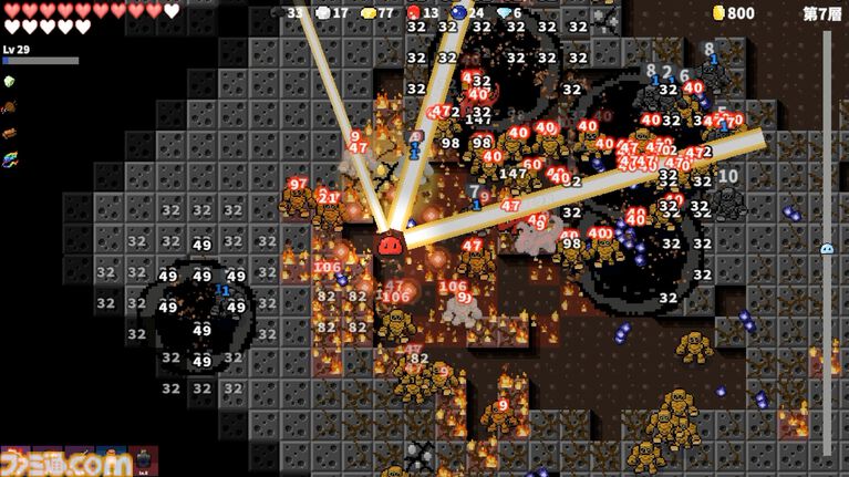 ブロック採掘×2Dサバイバーな『Slime Mine Survivor』の体験版がSteamで公開中。敵を処理しつつ壁を掘り進めて強化リソースを収集