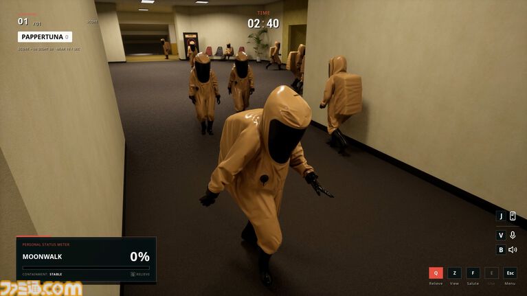 『OUTLIER』バックルームで群衆に紛れるオンラインかくれんぼゲームが2027年に発売。我慢できない症状を緩和して監視員の目を欺き生き残れ