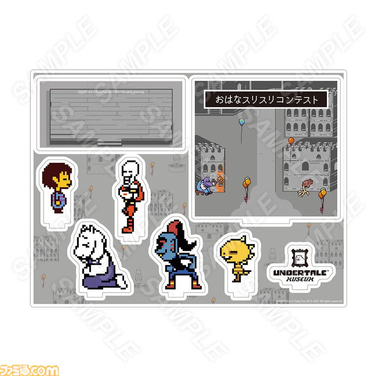 【UNDERTALE展覧会】オリジナルグッズ情報が公開。ナプスタブルークのフロアマットや、バガパンのアクリルジオラマなどがラインアップ