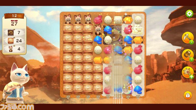 【モンハン】『モンスターハンターパズル アイルーアイランド』サービス開始。リオレウスやクルペッコをパズルで撃退