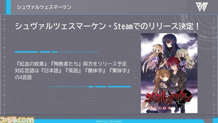【マブラヴ】『シュヴァルツェスマーケン』Steam版がリリース決定。『紅血の紋章』『殉教者たち』の2タイトルが登場