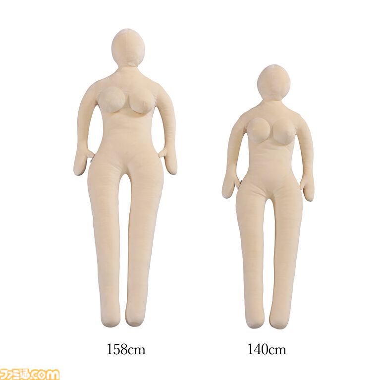 “推し抱き枕”の女性バージョンが発売。立体バスト&くびれのメリハリボディで着せ替え可能。推しに合わせて2サイズが選べる