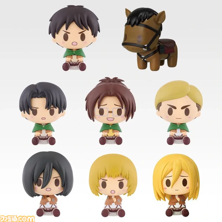 『進撃の巨人』一番くじが本日（10/24）発売。馬にまたがるリヴァイ兵長が約30cmサイズで登場。エレンやミカサの“心臓を捧げよ”フィギュアもラインアップ