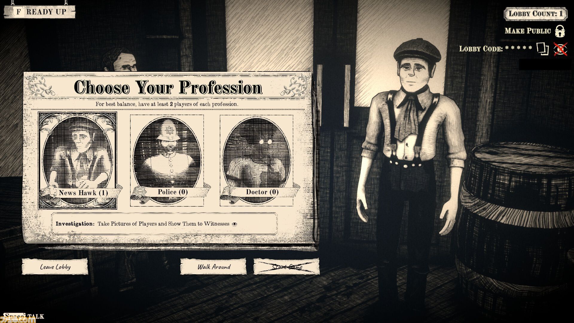 『雪山人狼（Project Winter）』開発元の新作『4 Penny Coffins』リリース。白黒のロンドンを舞台に、推理と嘘や偽りの証拠をめぐる駆け引きがハラハラドキドキする人狼系ゲーム！