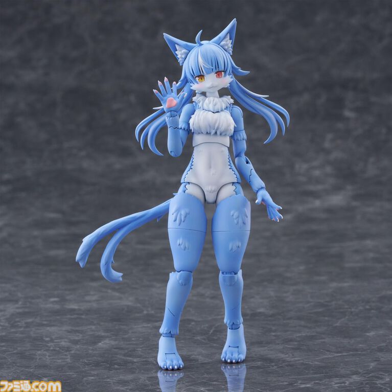 おまねこくんのプラモデルがけもプラシリーズに登場。広い可動域で多彩なポーズを実現。ミリタリー柄のエプロンでかわいらしさがさらにアップ。12月発売