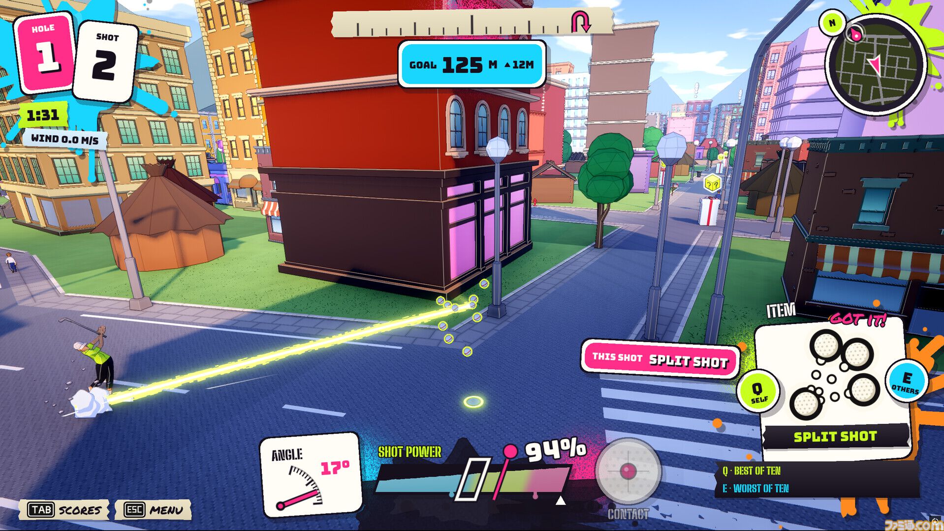 『Crazy City Golf』街をまるごとコースにしたパーティゴルフアクションが本日（10/26）に発売。道順は自由、事故はごちそう