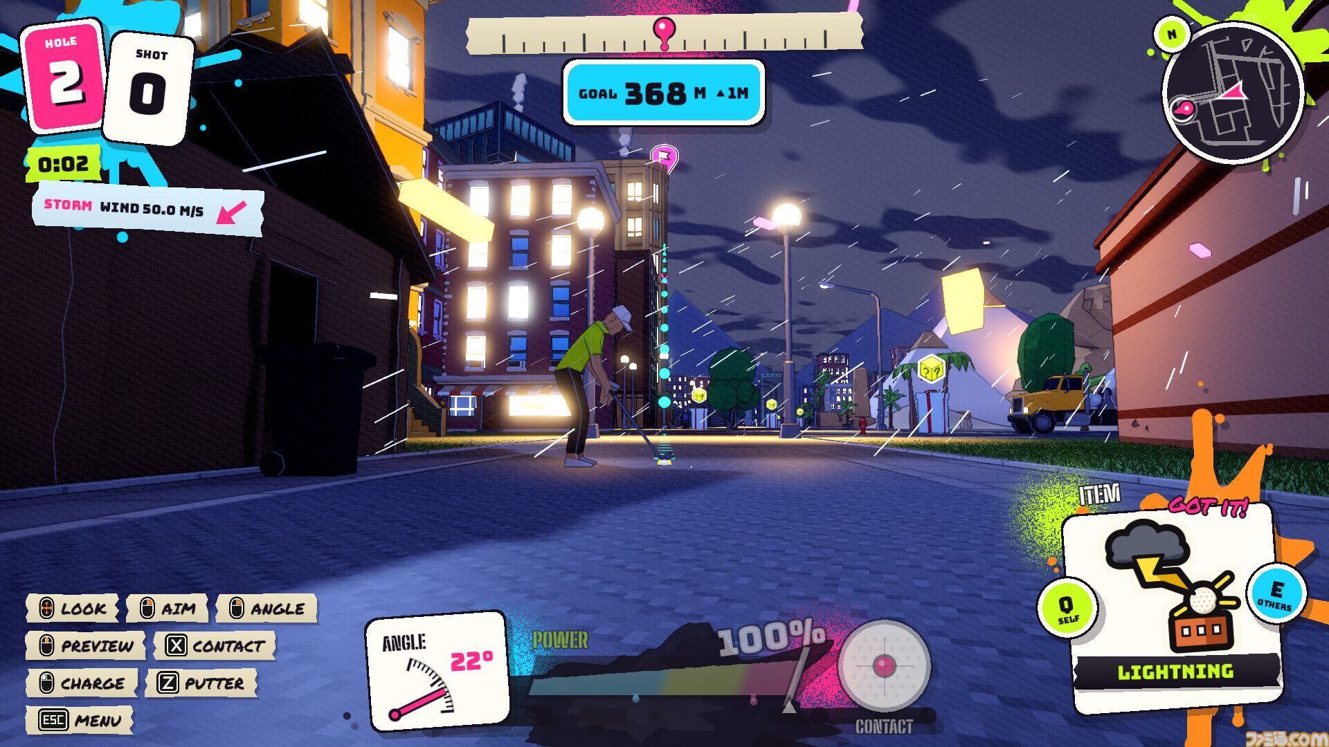 『Crazy City Golf』街をまるごとコースにしたパーティゴルフアクションが本日（10/26）に発売。道順は自由、事故はごちそう