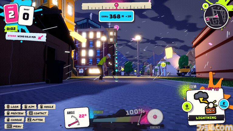 『Crazy City Golf』街をまるごとコースにしたパーティゴルフアクションが本日(10/26)に発売。道順は自由、事故はごちそう