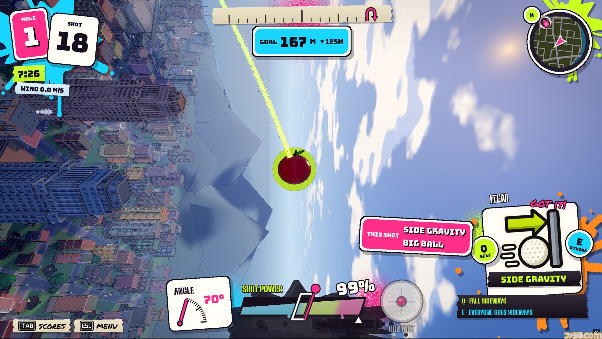 『Crazy City Golf』街をまるごとコースにしたパーティゴルフアクションが本日（10/26）に発売。道順は自由、事故はごちそう
